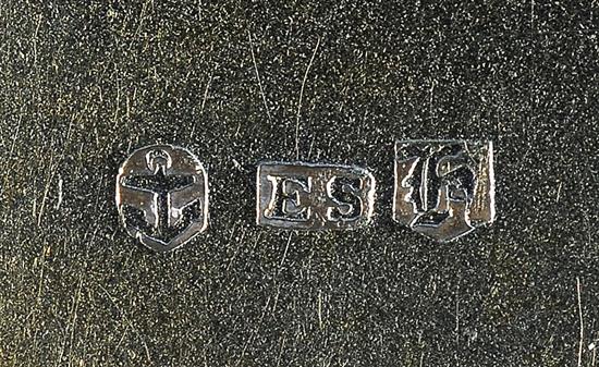 A William IV engine turned silver snuff box, by Edward Smith, Length 80mm Weight: 4.3oz/135grms